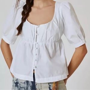 Anthropologie white top